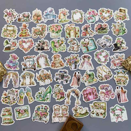 Blush Green Sticker 56PCS
