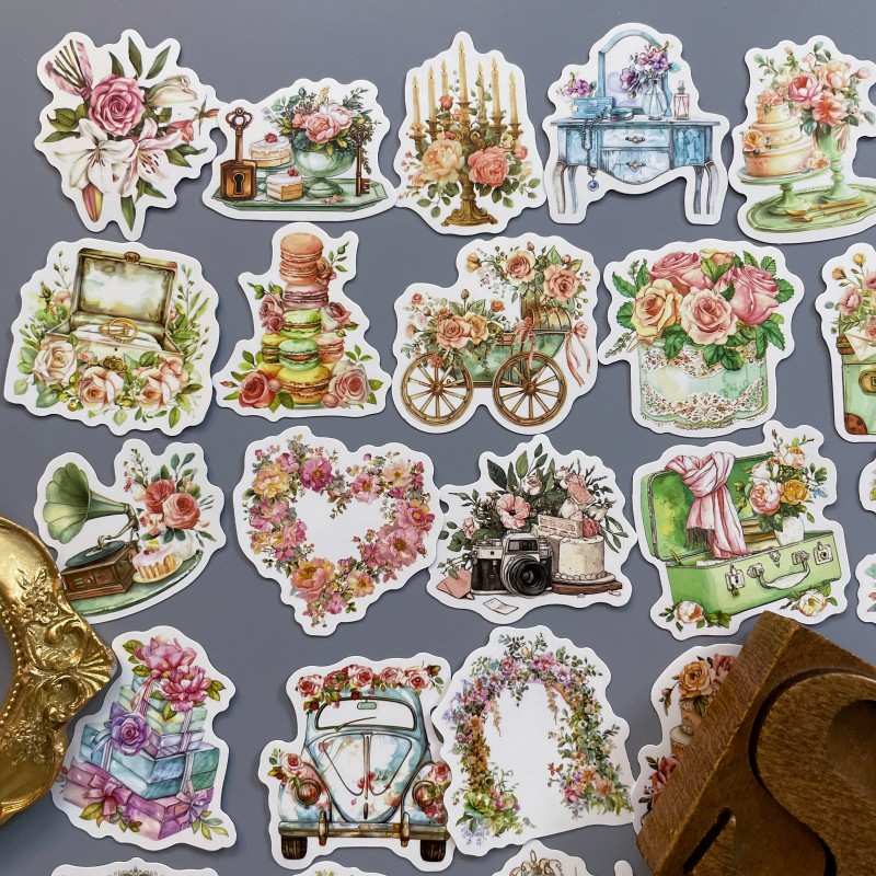 Blush Green Sticker 56PCS