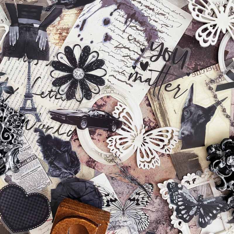Mono Style Ephemera Mystery Kit 80PCS