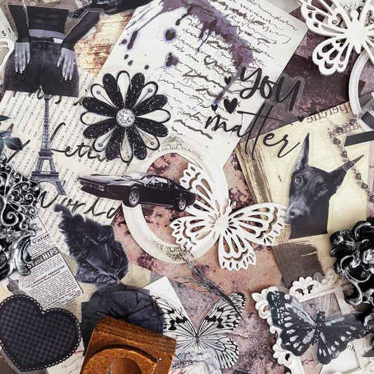 Mono Style Ephemera Mystery Kit 80PCS