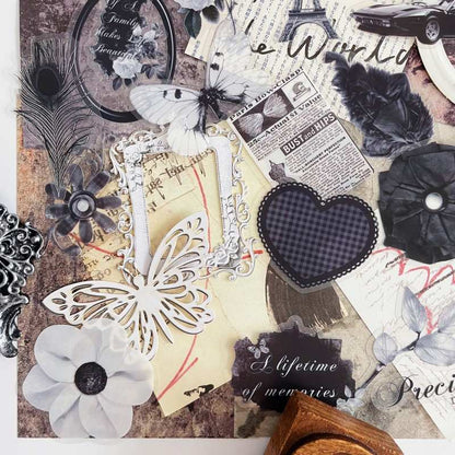 Mono Style Ephemera Mystery Kit 80PCS