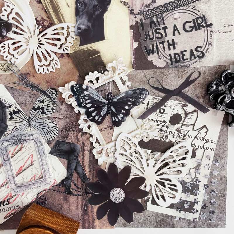 Mono Style Ephemera Mystery Kit 80PCS