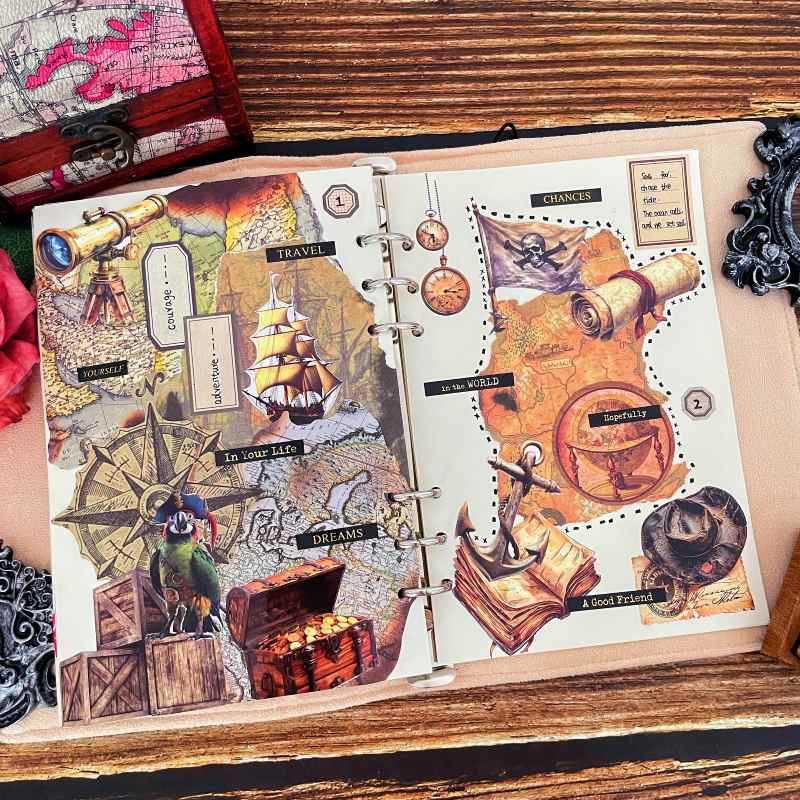 Old Voyage Ephemera Mystery Kit 90PCS