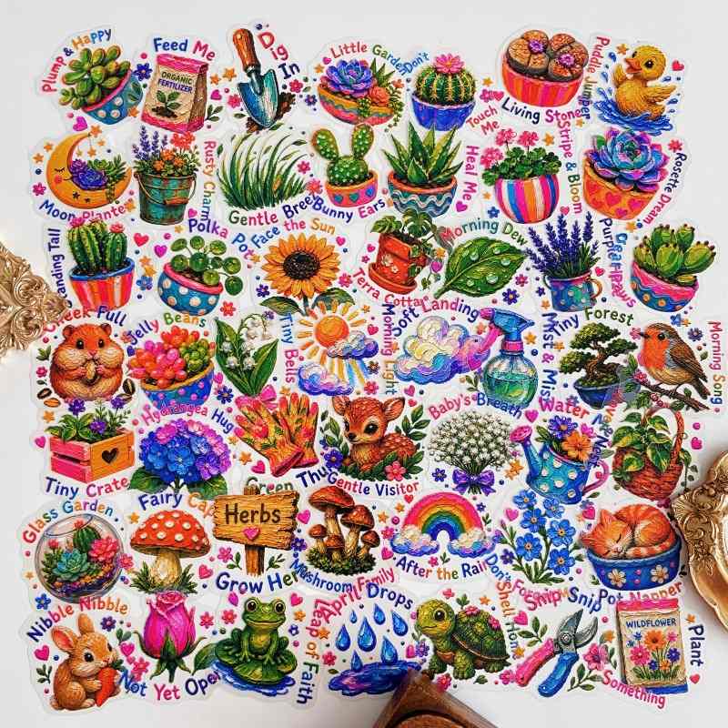 Playful Garden Sticker 50PCS