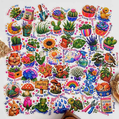 Playful Garden Sticker 50PCS