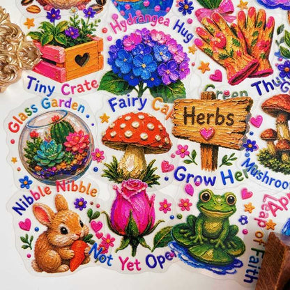 Playful Garden Sticker 50PCS