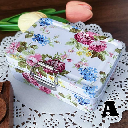 Pastoral Flower Split Tin