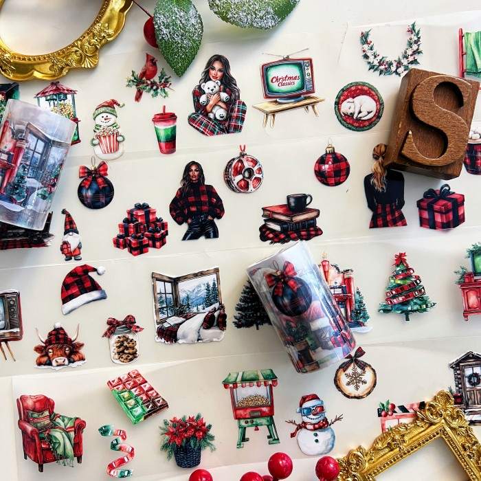 Plaid Christmas Night PET Tape Roll