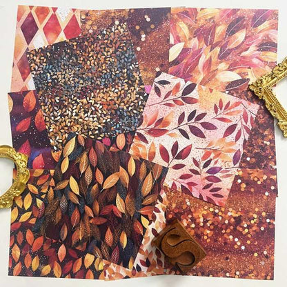 Autumn Leaves Collage Paper 12Sheets