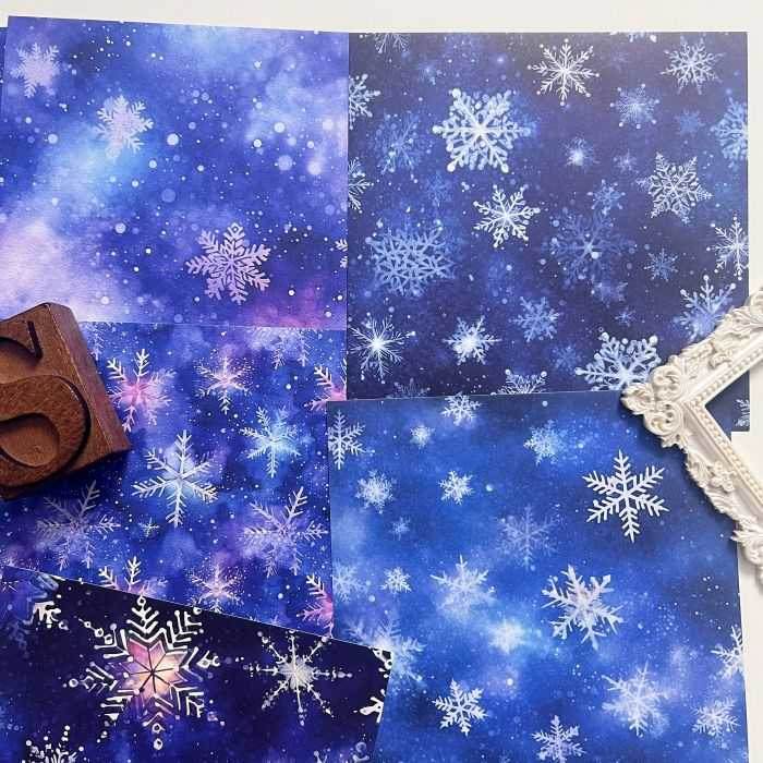 Frosty Night Collage Paper 12Sheets