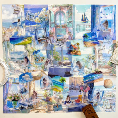 Seaside Holiday Journal Ephemera Mystery Kit 45PCS