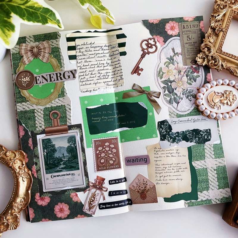 Shades of Sage Ephemera Mystery Kit 80PCS