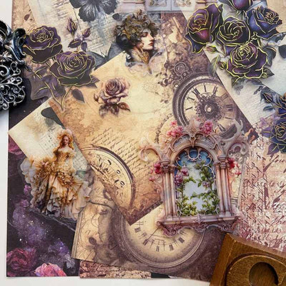 Shadowy Rose Ephemera Mystery Kit 65PCS