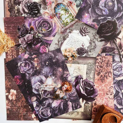 Shadowy Rose Ephemera Mystery Kit 65PCS