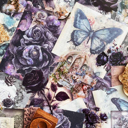 Shadowy Rose Ephemera Mystery Kit 65PCS