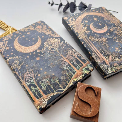 Starlit Silence Illustrated Notebook