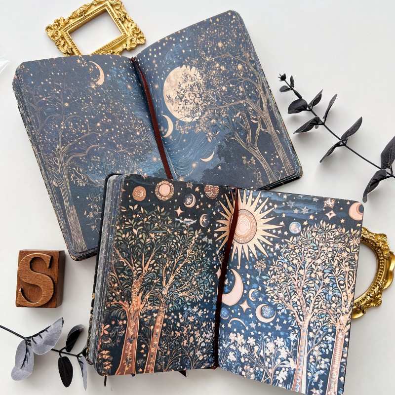 Starlit Silence Illustrated Notebook