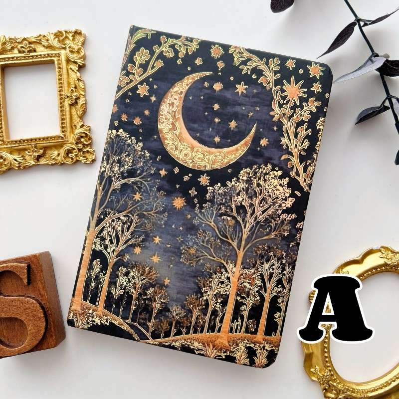 Starlit Silence Illustrated Notebook