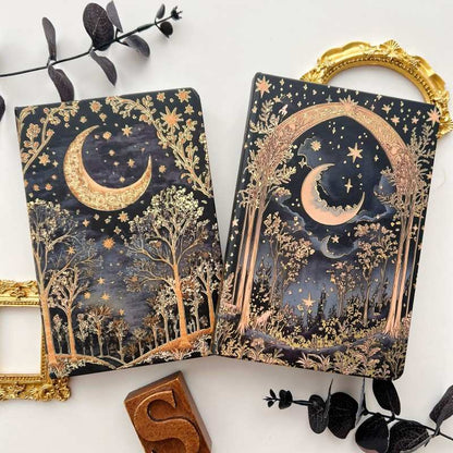 Starlit Silence Illustrated Notebook