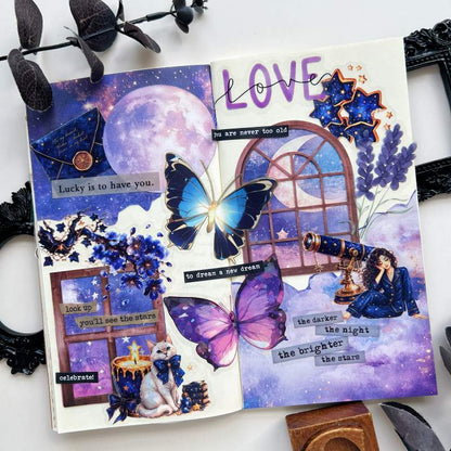 Starry Evening Ephemera Mystery Kit 80PCS