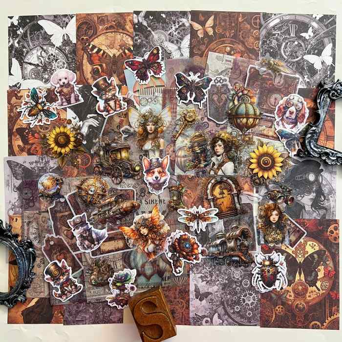 Steampunk Ephemera Mystery Kit