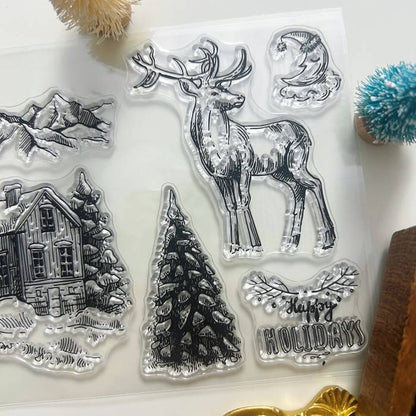 Enjoy Holidays Clear Stamp