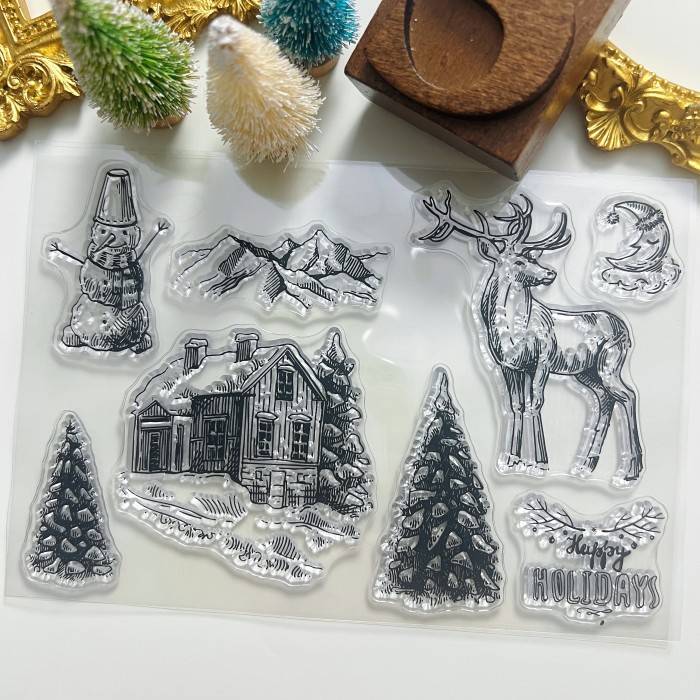 Enjoy Holidays Clear Stamp