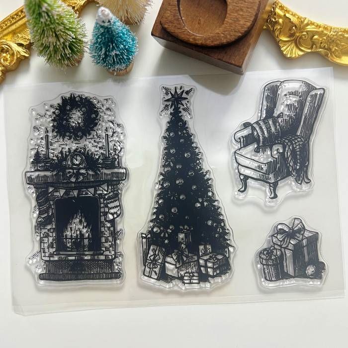 Festive Fireside Clear Stamp