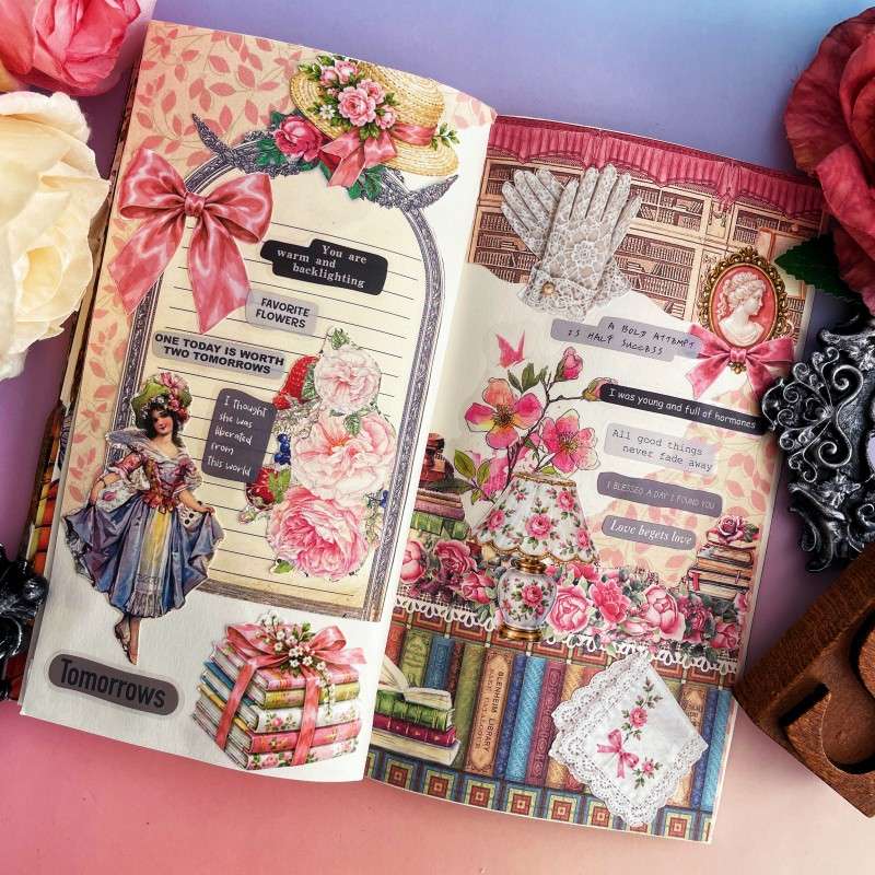 Vintage Coquette Ephemera Mystery Kit 80PCS