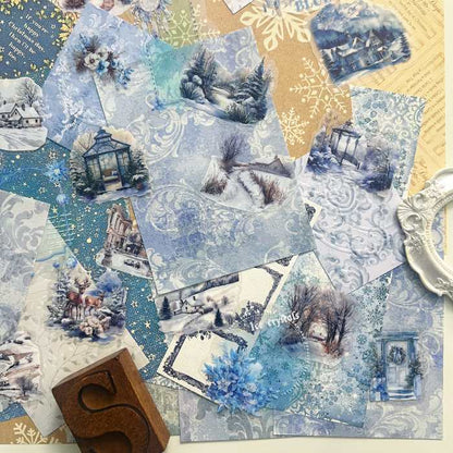 Winter's Gentle Touch Ephemera Mystery Kit 80PCS