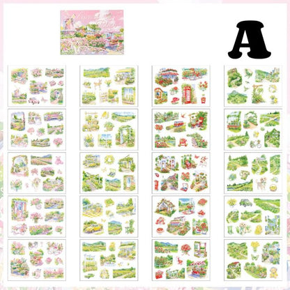 Four Times Scenery Sticker Book 20Sheets