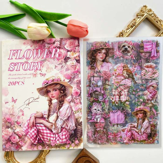 Stories Among Flowers Sticker Book 20Sheets