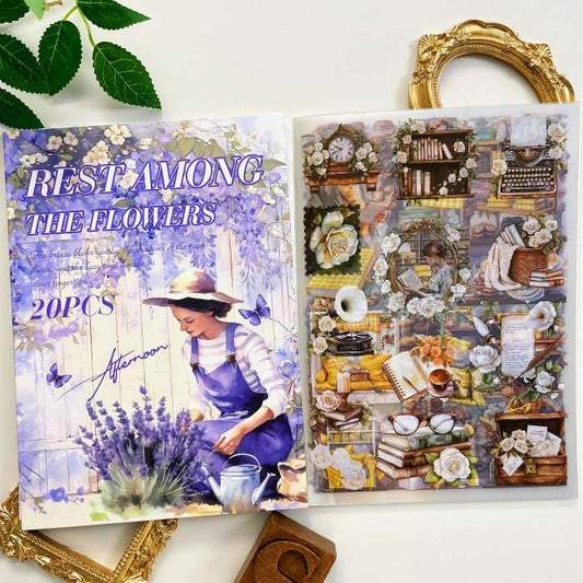 Resting Flowers Sticker Book 20Sheets