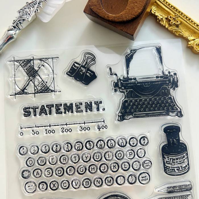 Retro Statement Clear Stamp