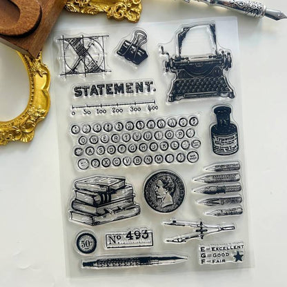 Retro Statement Clear Stamp