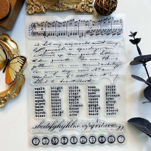 Melody Script Clear Stamp