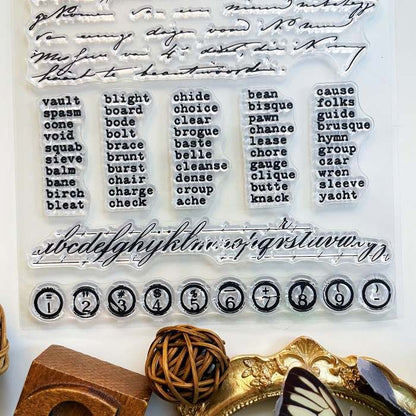 Melody Script Clear Stamp