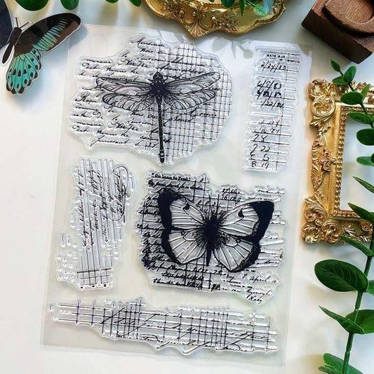 Insect Notes Clear Stamp