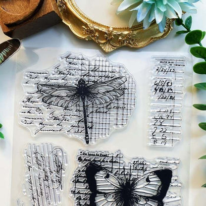 Insect Notes Clear Stamp