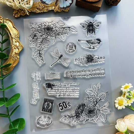 Nature Sketch Clear Stamp