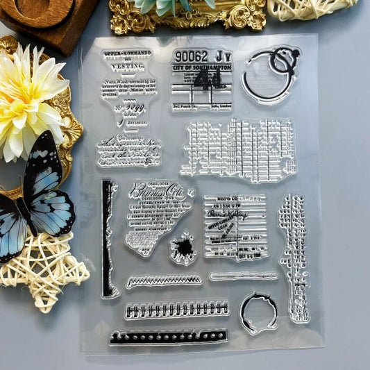 Receipt Style Clear Stamp