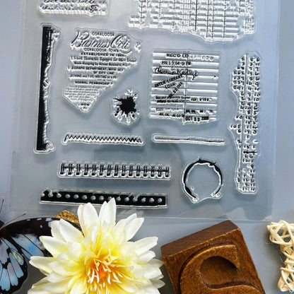 Receipt Style Clear Stamp