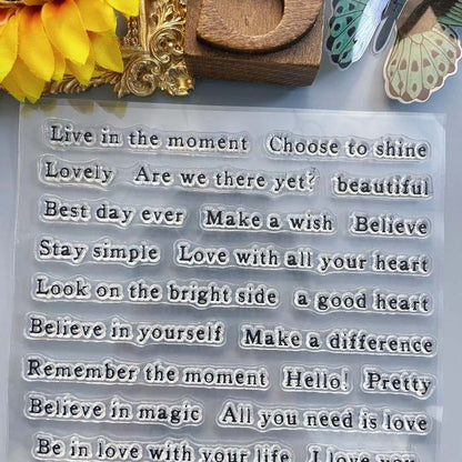 Worded Love Clear Stamp