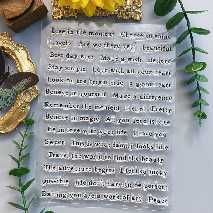 Worded Love Clear Stamp
