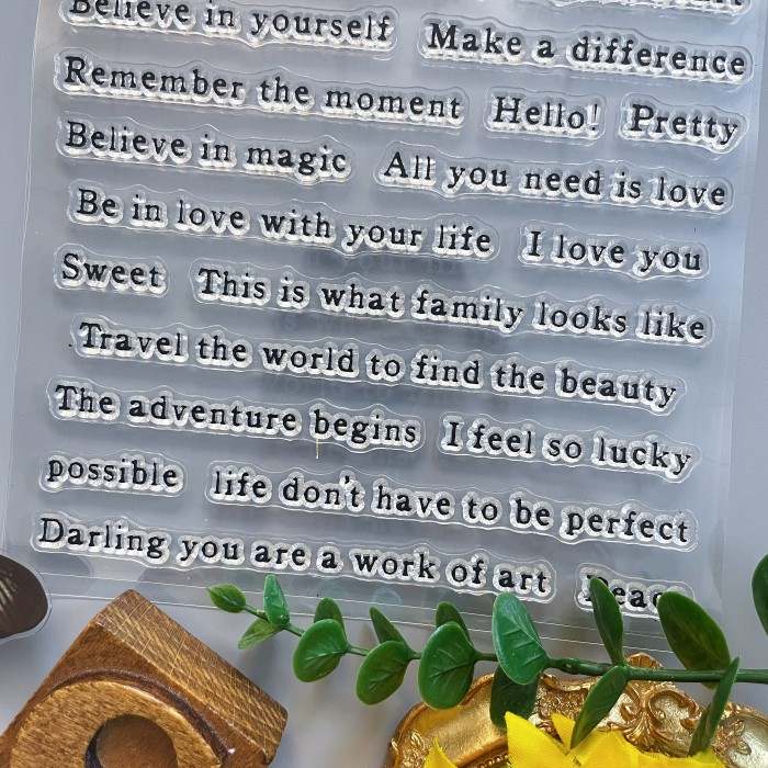 Worded Love Clear Stamp