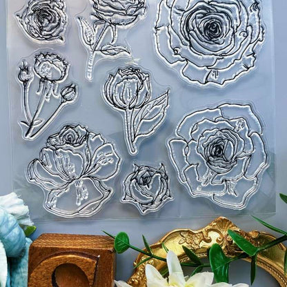 Sketch Rose Clear Stamp