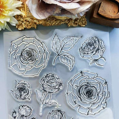 Sketch Rose Clear Stamp