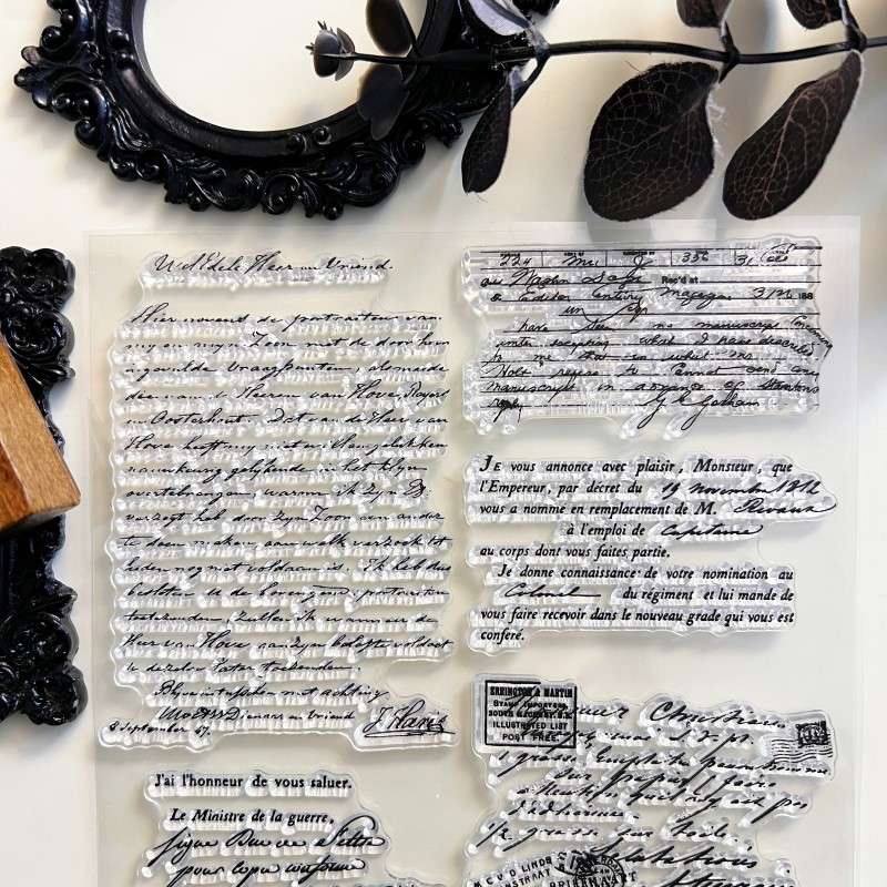 Ink Letter Clear Stamp