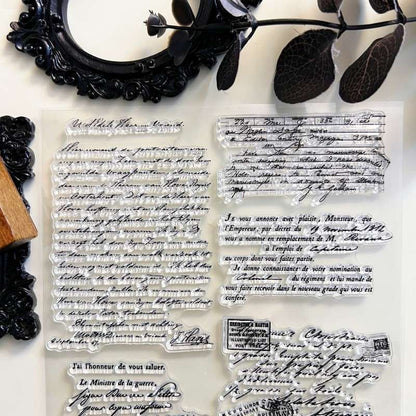 Ink Letter Clear Stamp