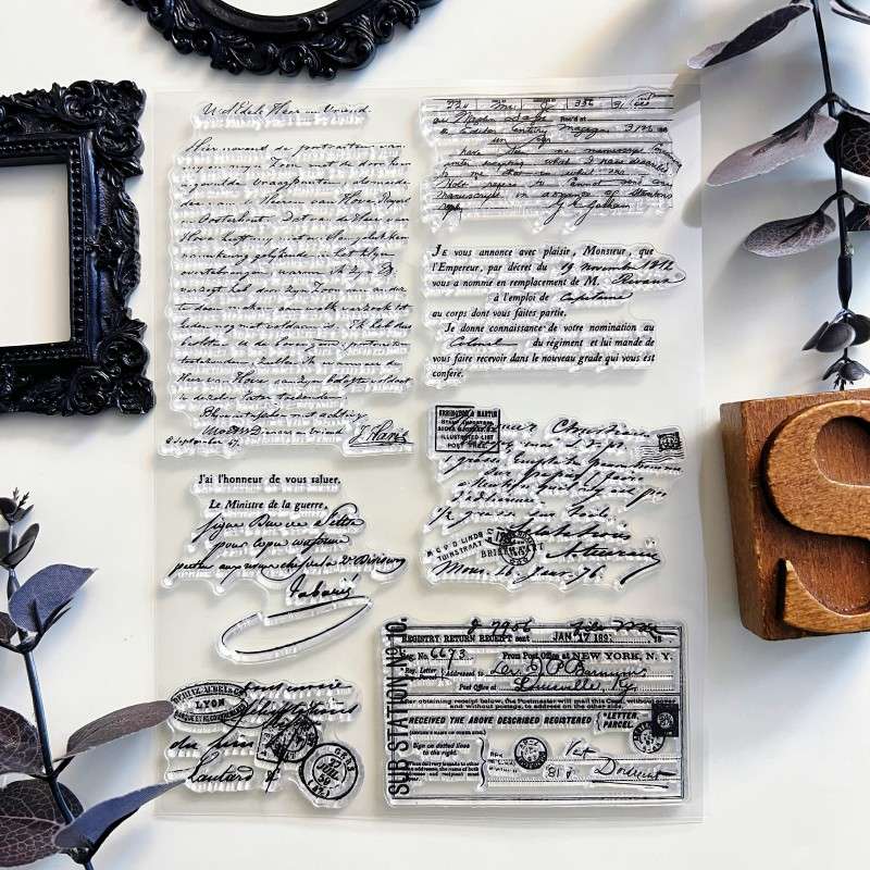 Ink Letter Clear Stamp